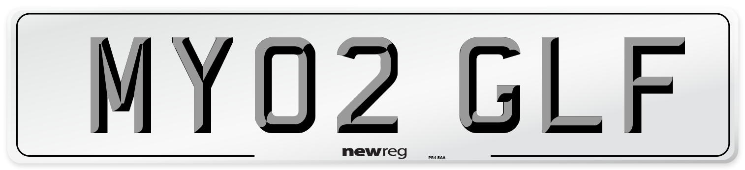 MY02 GLF Number Plate from New Reg
